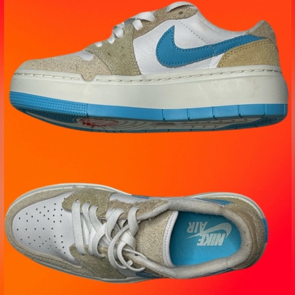 NIB NIKE AIR JORDAN 1 ELEVATE LOW WHITE AND BLUE! - Picture 5 of 6